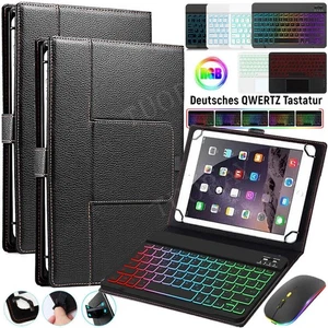 QWERTZ Tastatur mit Leder Hülle Für Blackview Tab 16 15 13 12 11 10 Pro 9 8 Wifi - Bild 1 von 185