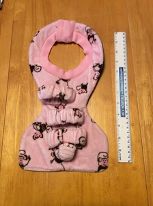 Süßes Mädchen Baby Lätzchen - Bailey's Bibs Co. - rosa / Affen Design - Made in USA - schön - Bild 1 von 6