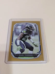 2013 Topps Bowman Earl Thomas Gold Border #84 08 /75 Seatle - Picture 1 of 3
