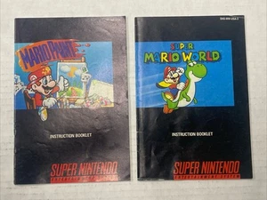 Mario Paint & Super Mario World SNES Super Nintendo Instruction Manual Only - Picture 1 of 2