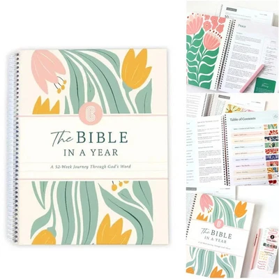 The Bible In A Year: A 52-Week Study 52-Week Bible Study Plan Hardcover Book - image 1 of 3