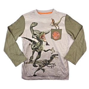 Jurassic World Thin Long Sleeve Raptor Hologram Graphic T-Shirt Kids Medium 8/8 - Picture 1 of 7