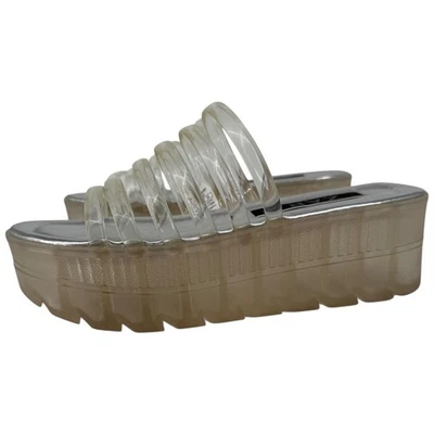 Sandalias de plataforma de gelatina transparente ZARA para mujer EU 39 US 8 tacón grueso modernas Foto 1 de 4