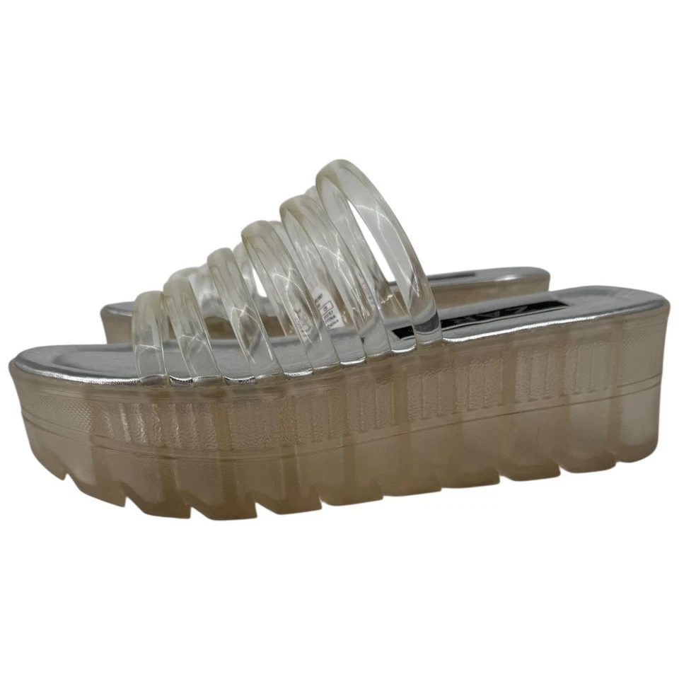 Sandalias de plataforma de gelatina transparente ZARA para mujer EU 39 US 8 tacón grueso modernas Foto 1 de 4