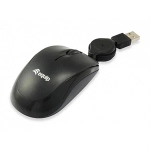 Equip Optische Reisemaus Mouse ausziehbares Kabel schwarz Notebook Laptop - Bild 1 von 3