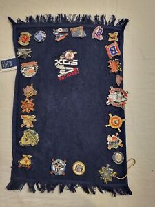 Lot of 23 USSSA Baseball hat pins with towel sox titans outlaws black sox