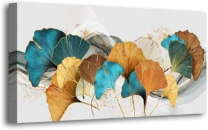 Botanical Wall Art Framed Prints Floral Artwork Colorful Leaf Flower Pictures - Bild 1 von 8
