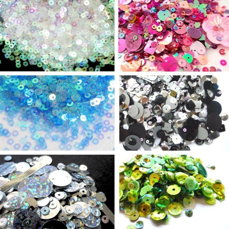  10g Sequins Loose Mixed Flat Sequins Sewing Sequins Craft Festival Sequins  💚 - Image 1 of 2