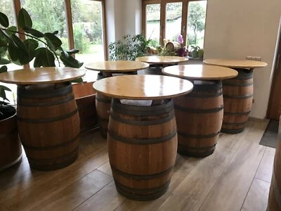 Stehtisch Holzfaß Tischfaß Weinfaß Faß Eichenfaß Dekofaß Gartentisch Bartisch - Bild 1 von 4