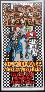 Less Than Jake: Columbus, 2000 Poster, Signed, Numbered Jeff Wood & Johnny Thief - Picture 1 of 1