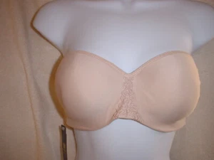 Wacoal 85414 Bodysuede convertible sin tirantes 36C desnudo nuevo con etiquetas - Imagen 1 de 1