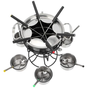 Chocolate Melter Butter Warmer Pot Tea Light Fondue Set Cheese Fondue Set - Picture 1 of 12