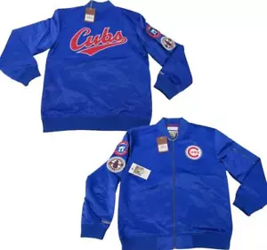 Neu Chicago Cubs Herren Mitchell & Ness leichte Satin Bomberjacke Mantel $ 150 - Bild 1 von 11