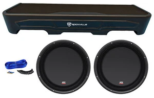 (2) MTX 12" Subwoofer + Sub Box Gehäuse für 2007-2018 GMC/Chevy Crew Cab - Bild 1 von 12