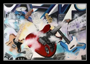 Fender Gitarre Stratocaster Telecaster Jazz Bass American Kunstdruck Volker Welz - Bild 1 von 24