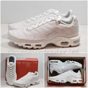 Nike Air Max Plus TN ‘Triple White’ Trainers AJ2029-100 Size 9.5 UK, 44.5 EUR - Picture 1 of 11