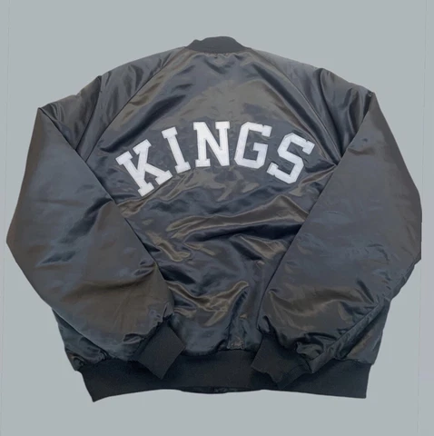 RARE Vintage Los Angeles Kings Chalk Line Satin Jacket Mens XL MINT NHL LA Cover