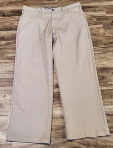 Haggar Men's 38x29 Cool Right Performance Flex Pants Tan Beige Khakis - Picture 1 of 6