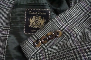 Veste manteau sport souple marron violet flanelle Oxxford Vêtements haute qualité 46L - Photo 1 sur 10