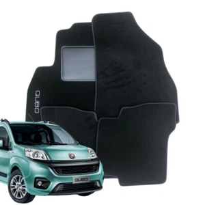 TAPPETINI TAPPETI AUTO CON LOGO COMPATIBILI CON FIAT QUBO IN MOQUETTE - Bild 1 von 10