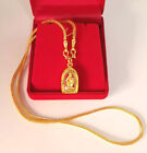 Necklace Phra Lp Koon Gold Plated 96.5% Micron Case Pendant Thai Buddha Amulet