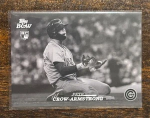 2024 Topps Black & White Pete Crow-Armstrong RC Image Variation SP #60-SP - Cubs - Picture 1 of 2