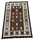 Jute wool striped runner rug Home Decor Vintage Handwoven Carpet Area