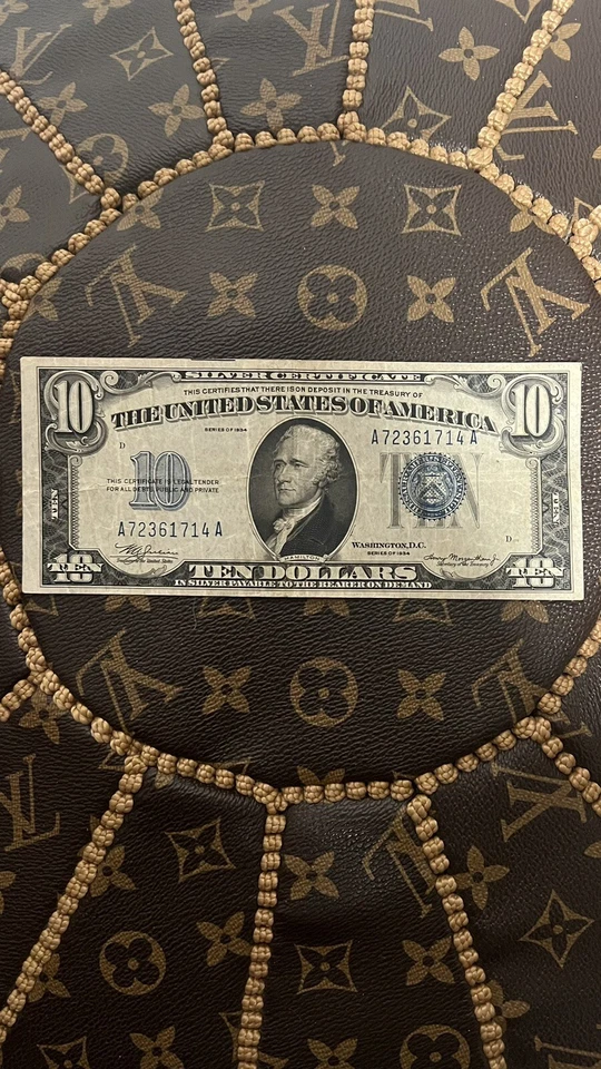 $10 DOLLARS 1934 BLUE SEAL Note/Bill - Image 1 of 2