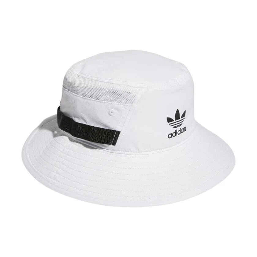 adidas Webbing Boonie Unisex Adult Bucket Hat, Medium - White/Black (979164)