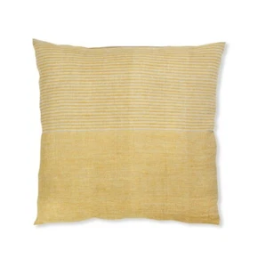 Cuscino di lino Trading Garden Hazleton 100% in giallo curcuma 45x45 - Nuovo con etichette - Foto 1 di 3