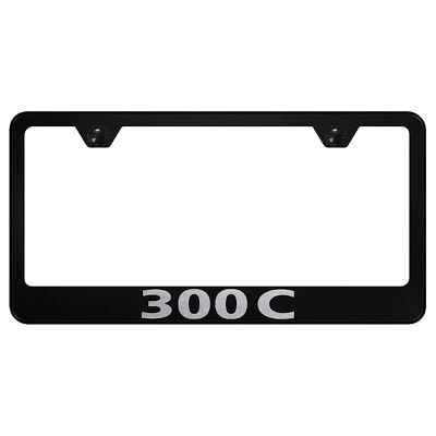 Marco de matrícula de acero inoxidable con logotipo grabado láser Chrysler 300C Foto 1 de 2