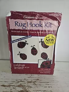 Creations By Caron Rug Hook Kit Ladybugs 18" X 27" New - Picture 1 of 5