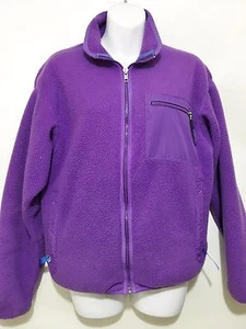 Patagonia 10 Purple Fleece Zip-Front Jacket Vintage Made in USA - Picture 1 of 5