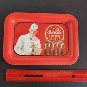 Coca Cola Soda Jerk Mini 6.5” X 4.5” Mini Metal Tray New From 1997 - Picture 1 of 2