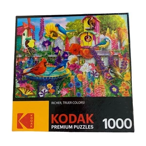Kodak Premium Puzzle Vogeltränke Garten Lars Stewart 1000 Teile 20 Zoll x 27 Zoll Neu  - Bild 1 von 5