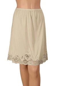 Gemsli Womens Elegance Cling Free Nylon Half Slip with Novelty Lace - Picture 1 of 26