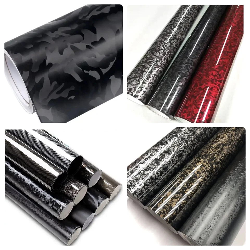 Envoltura de vinilo para automóvil FORGED Ghost pegatina de carbono calcomanía película envoltura sin burbujas Reino Unido 5D - Imagen 1 de 4