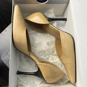 "Tacón Aldo Vintage Años 90 Stiletto Bronceado 3"" Nuevo En Caja Original Talla 40 EE. UU. 10 Precioso" - Imagen 1 de 12