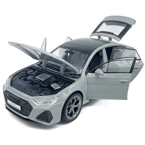 Coche de juguete modelo Audi RS7 Sportback 2024 escala 1:24 metal diecast vehículo de juguete gris - Imagen 1 de 12