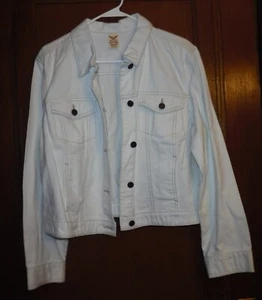 Faded Glory Vintage Denim Women’s Trucker Jacket XXL (SZ 20) White Cotton Jacket - Picture 1 of 3
