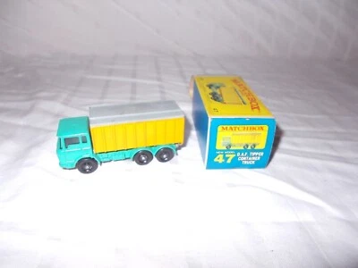 LESNEY MATCHBOX #47 DAF TIPPER CONTAINER TRUCK IN ORIGINAL BOX LOT #S-7 - Image 1 of 4