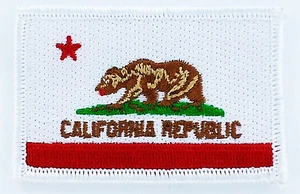 CALIFORNIA USA FLAG PATCH BADGE IRON ON NEW EMBROIDERED - Picture 1 of 1