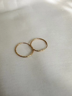 Pendientes de aro Maria Black Liv (XXS) - Par - Oro 14K - PVP £420 Foto 1 de 4