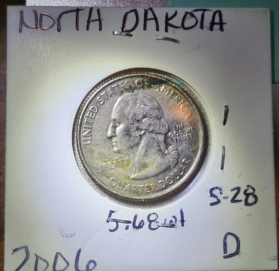 2006 D North Dakota State Quarter - Error - Image 1 of 4