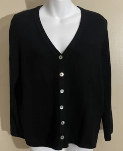 MARGARET OLEARY Vintage Cotton Blend Knit Cardigan Sweater Pearl Button Womens S - Picture 1 of 8