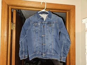 Lands End Girls Denim Jean Jacket Size 10/12 - Picture 1 of 2