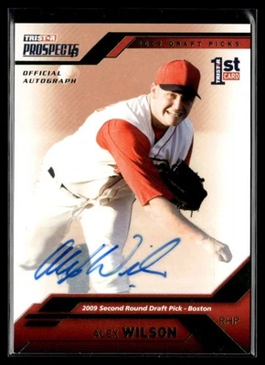 2009 TriStar Prospects Plus Autographs Green Alex Wilson Auto 15/25 Boston Red - Image 1 of 2