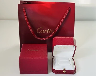 Cartier Single Ring Box with Outer Box & Gift Bag Luxury Jewellery Packaging Set - Image 1 of 4