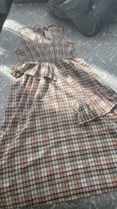 Vestido midi nativo juvenil a cuadros con volantes Reino Unido 14 colores otoño  - Imagen 1 de 9