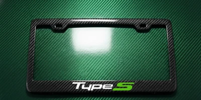 Marco de matrícula Acura tipo S verde Sport Racing 3K 100 % fibra de carbono Foto 1 de 3